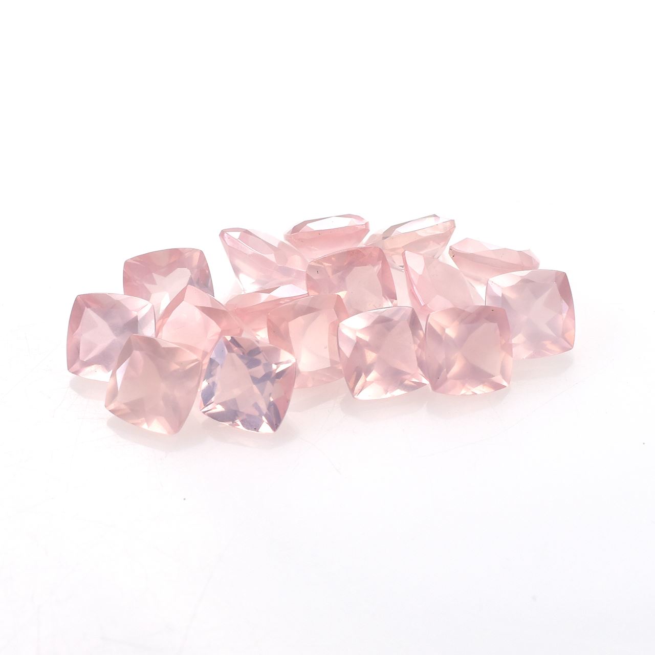 ROSE QUARTZ CUT ANTIQUE CUSHION (SEMI MILKY)(SUPER EXTRA)(CLEAN) 6.00X6.00 MM 0.93 Cts.