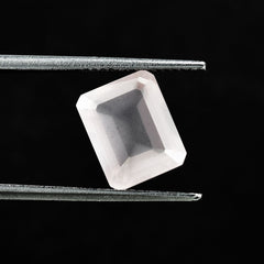 ROSE QUARTZ STEP CUT OCTAGON (SEMI MILKY)(SUPER EXTRA)(CLEAN) 10.00X8.00 MM 3.13 Cts.