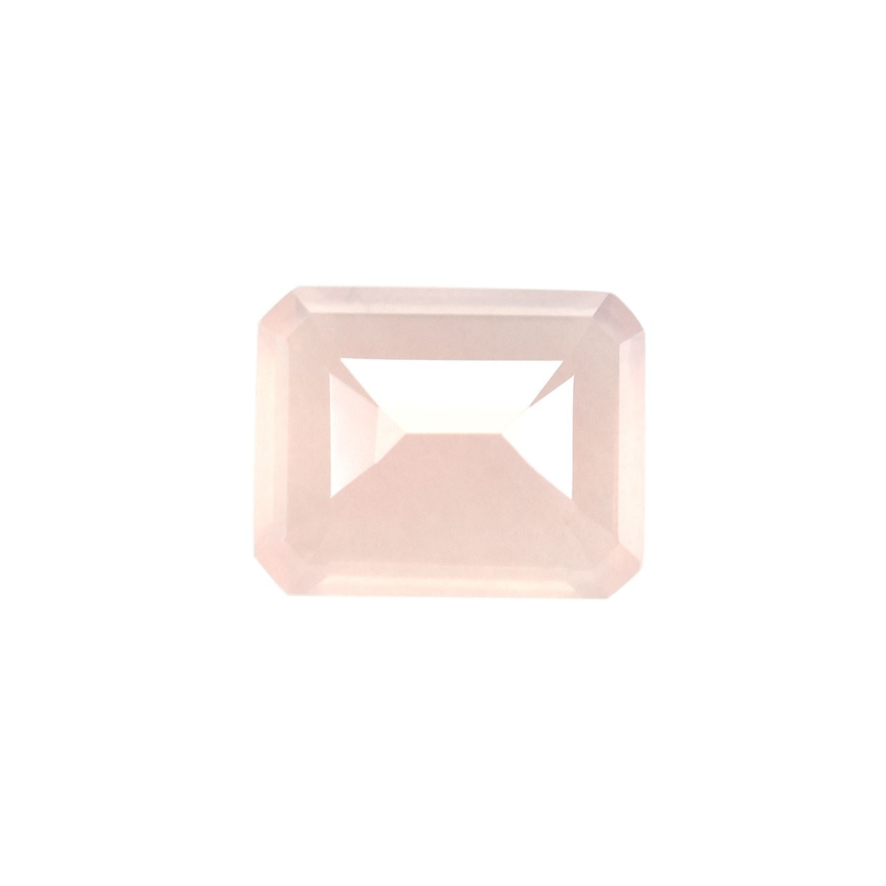 ROSE QUARTZ STEP CUT OCTAGON (MILKY)(SUPER)(HI) 10.00X8.00 MM 3.09 Cts.