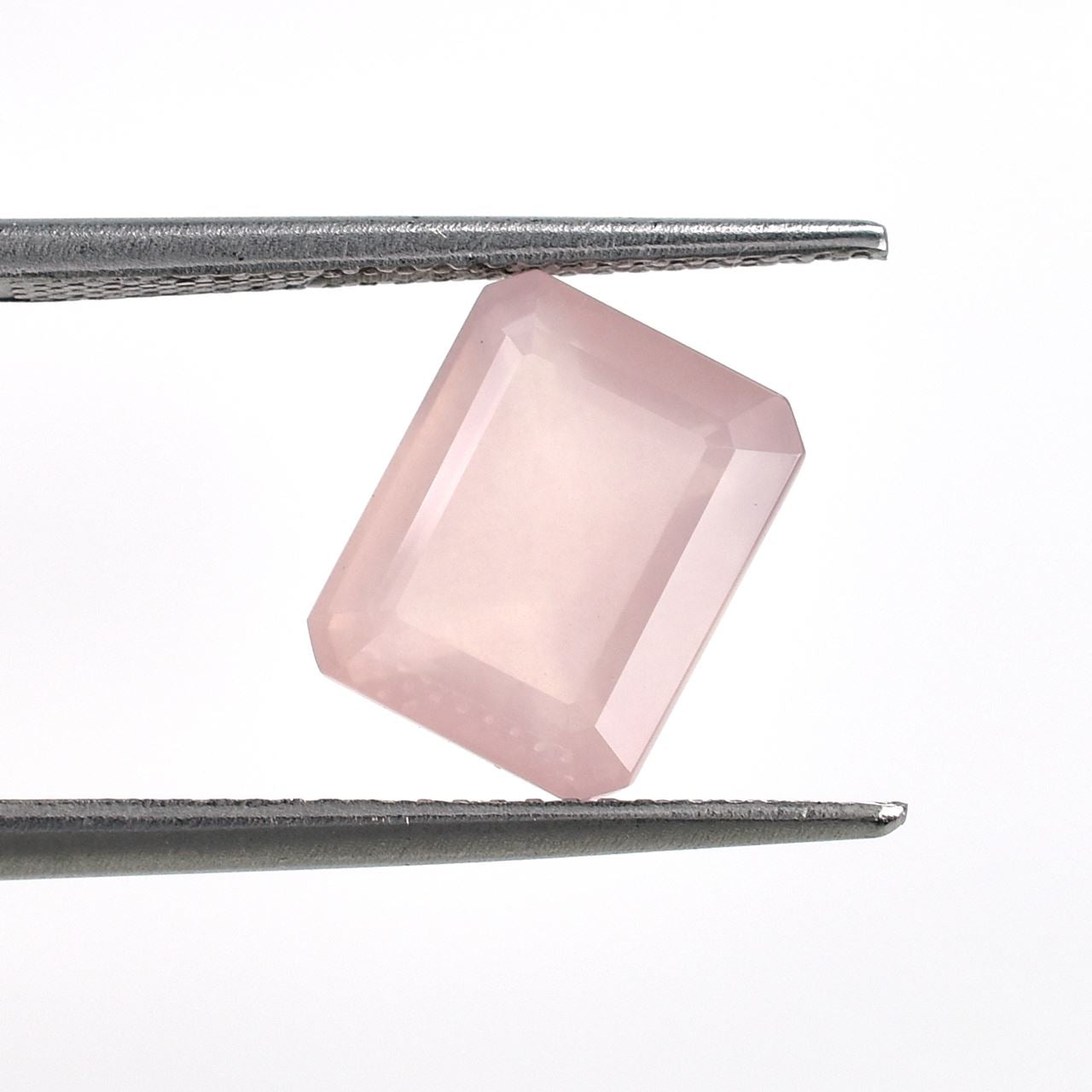 ROSE QUARTZ STEP CUT OCTAGON (MILKY)(SUPER)(HI) 10.00X8.00 MM 3.09 Cts.