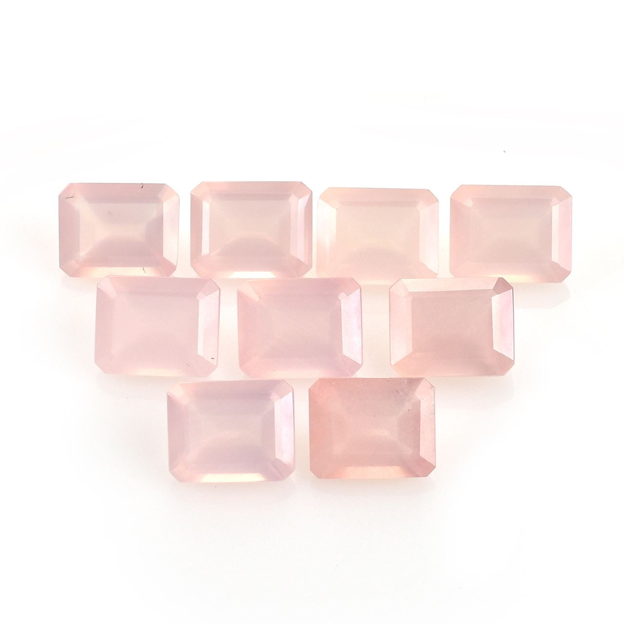 ROSE QUARTZ STEP CUT OCTAGON (MILKY)(SUPER)(HI) 10.00X8.00 MM 3.09 Cts.