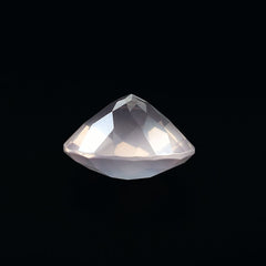 ROSE QUARTZ CHECKER CUT TOP CUT ROUND (MILKY)(CLEAN) 12.00X12.00 MM 5.39 Cts.