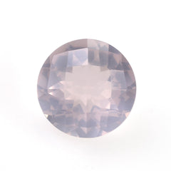 ROSE QUARTZ CHECKER CUT TOP CUT ROUND (LITE/CLEAN)(TRANSPARENT) 12.00X12.00 MM 5.52 Cts.