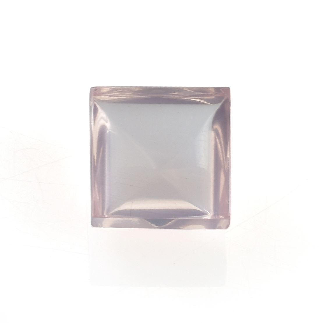 ROSE QUARTZ SUGARLOAF SQUARE (NORMAL/CLEAN)(TRANSPARENT) 10.50X10.50 MM 6.60 Cts.
