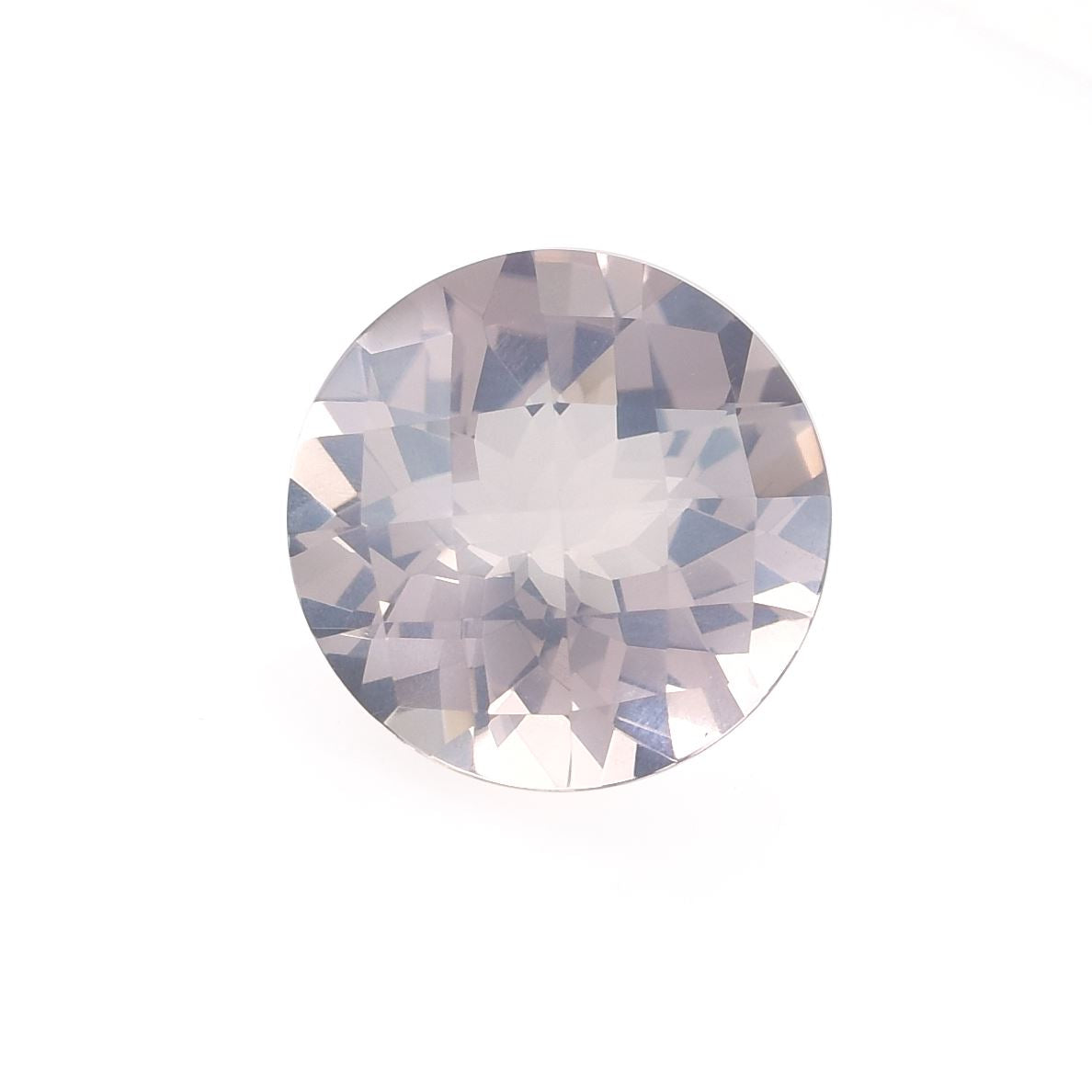 ROSE QUARTZ CHECKER CUT TOP CUT ROUND (NORMAL/CLEAN)(TRANSPARENT) 12.00X12.00 MM 5.33 Cts.