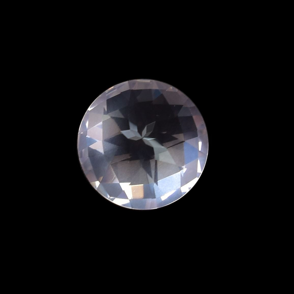 ROSE QUARTZ CHECKER CUT TOP CUT ROUND (NORMAL/CLEAN)(TRANSPARENT) 12.00X12.00 MM 5.33 Cts.