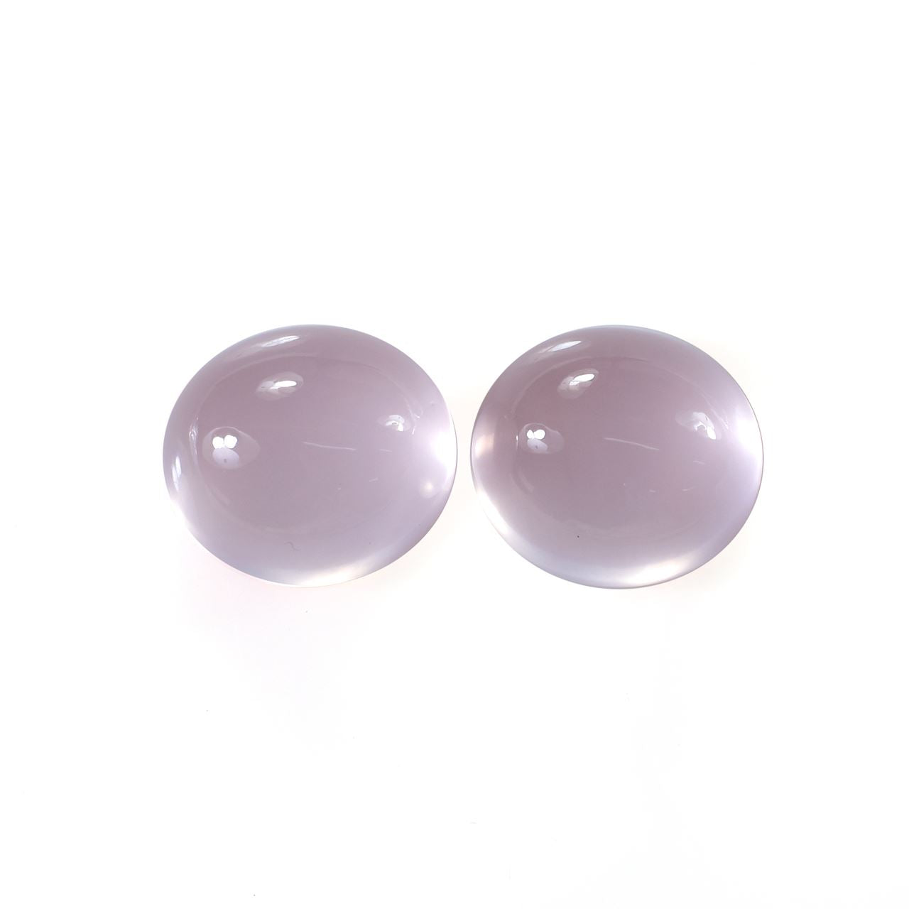 ROSE QUARTZ PLAIN OVAL CAB (NORMAL/CLEAN)(TRANSPARENT) 18.00X16.00 MM 21.60 Cts.