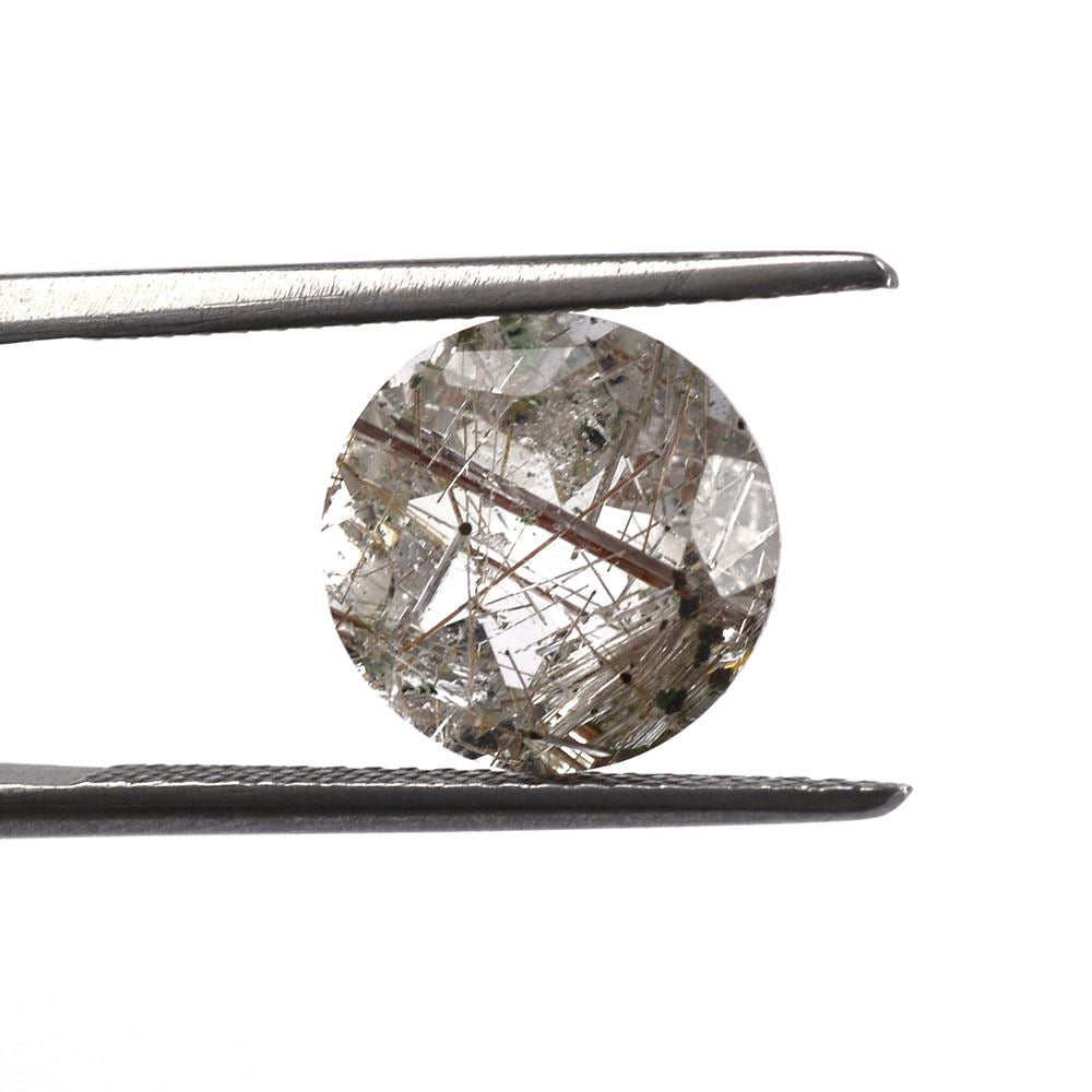 RED RUTILE QUARTZ CUT ROUND 10MM 3.41 Cts.