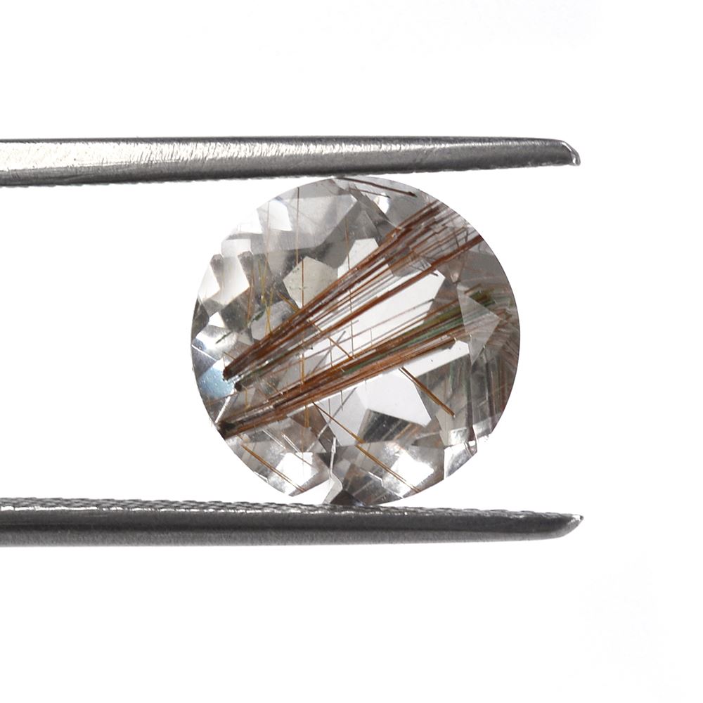 RED RUTILE QUARTZ CUT ROUND 10MM 3.23 Cts.