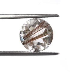 RED RUTILE QUARTZ CUT ROUND 10MM 3.23 Cts.