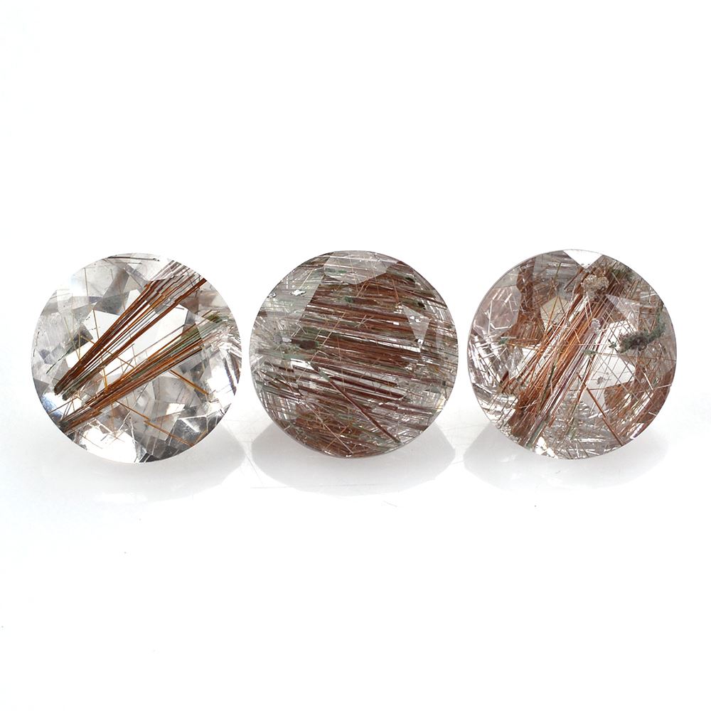 RED RUTILE QUARTZ CUT ROUND 10MM 3.23 Cts.