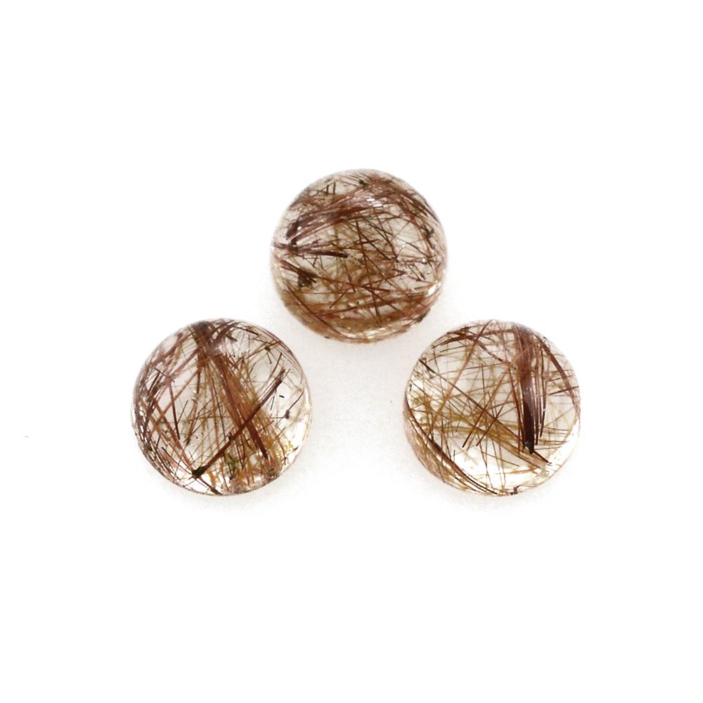 RED RUTILE QUARTZ ROUND CAB 4MM 0.28 Cts.