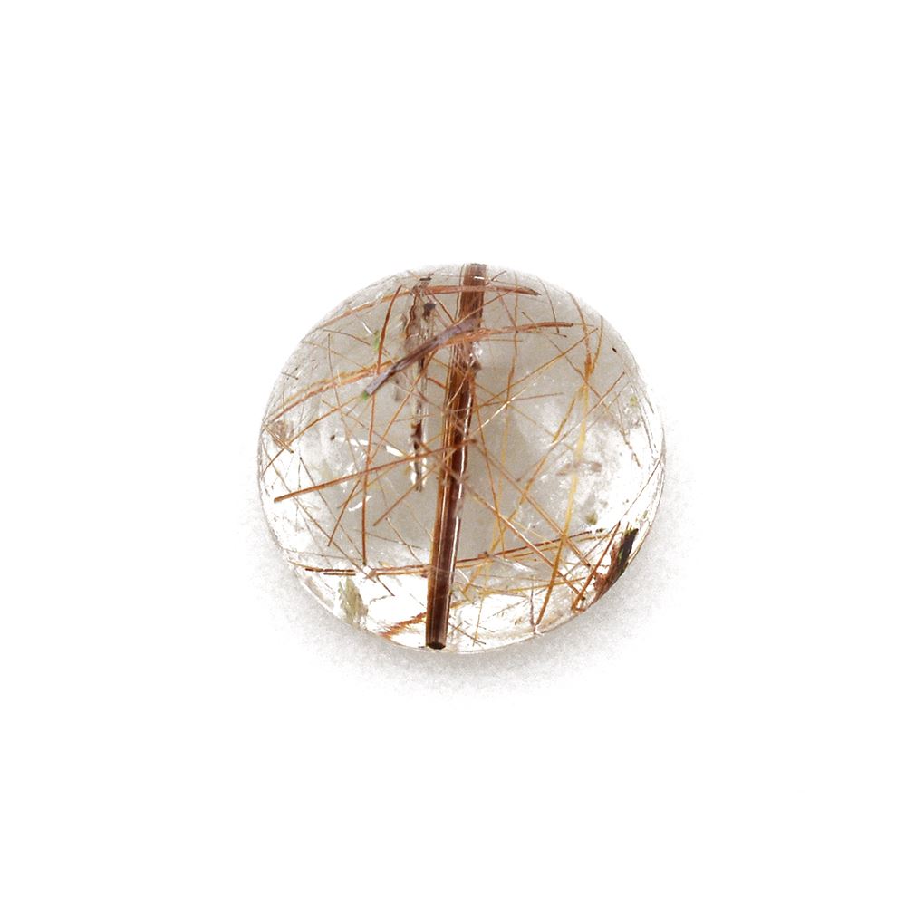 RED RUTILE QUARTZ ROUND CAB 8MM 1.90 Cts.