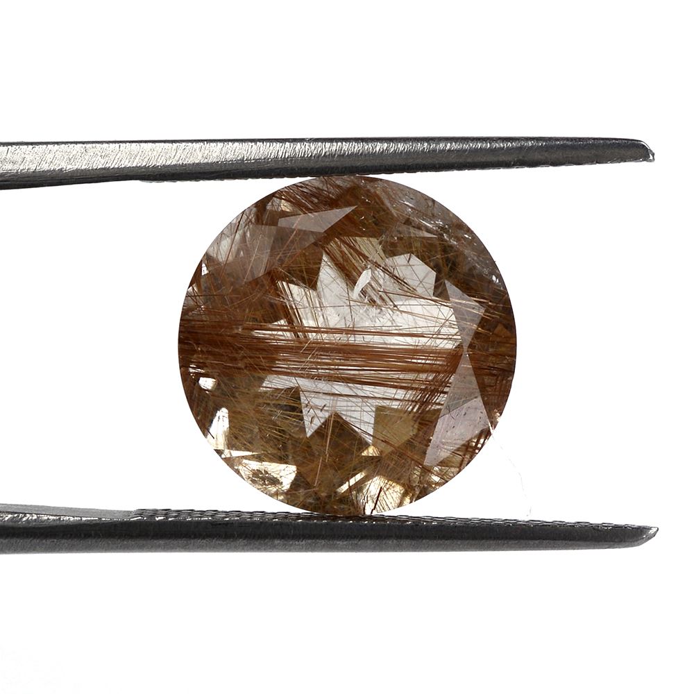 RED RUTILE QUARTZ CUT ROUND 12MM 6.05 Cts.