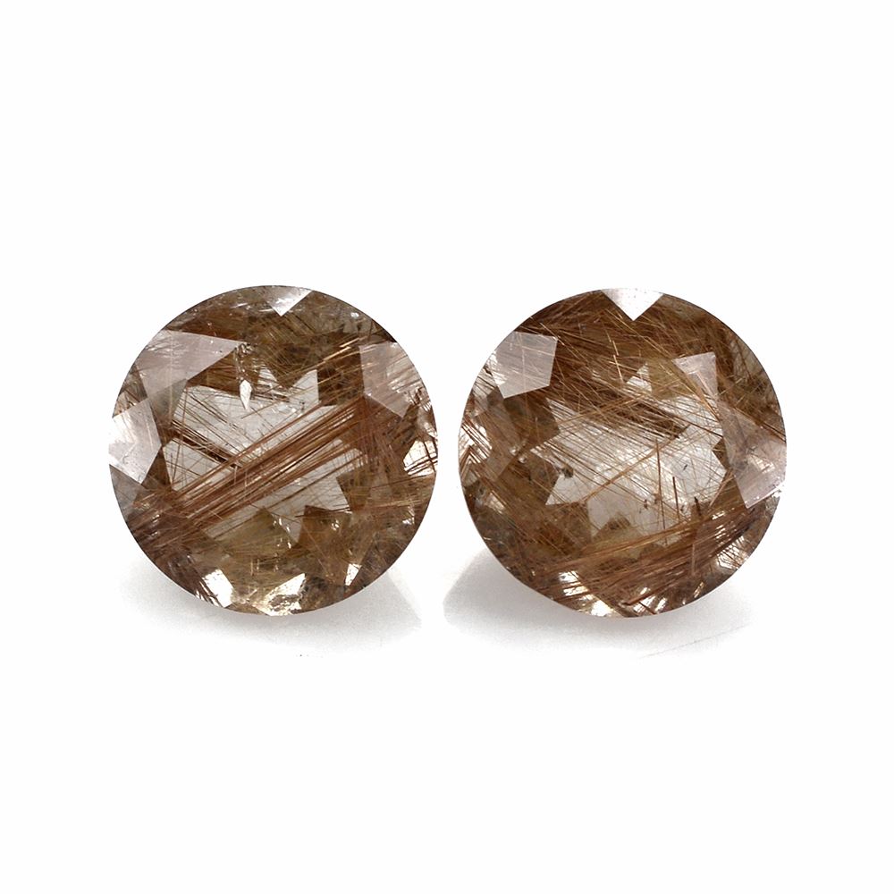 RED RUTILE QUARTZ CUT ROUND 12MM 6.05 Cts.