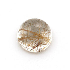 RED RUTILE QUARTZ ROUND CAB 12MM 6.48 Cts.