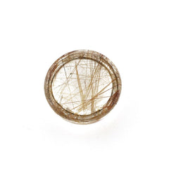 RED RUTILE QUARTZ ROUND CAB 12MM 6.48 Cts.