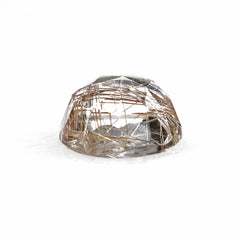 RED RUTILE QUARTZ ROSE CUT ROUND CAB 10MM 3.80 Cts.