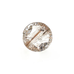 RED RUTILE QUARTZ ROSE CUT ROUND CAB 10MM 3.80 Cts.