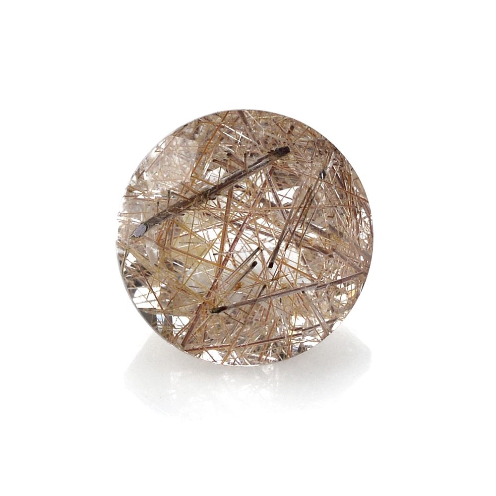 RED RUTILE QUARTZ CUT ROUND 12MM 5.96 Cts.