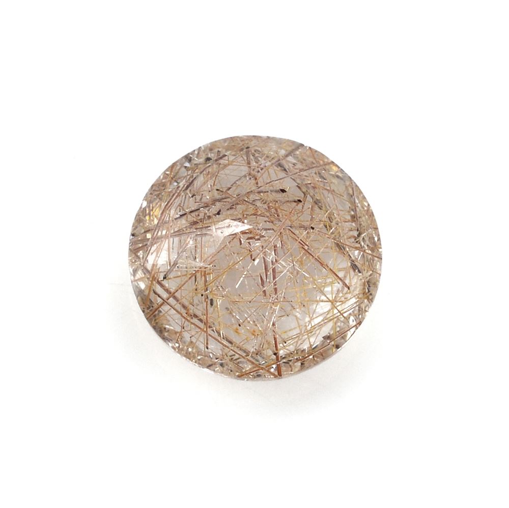 RED RUTILE QUARTZ CUT ROUND 12MM 5.96 Cts.