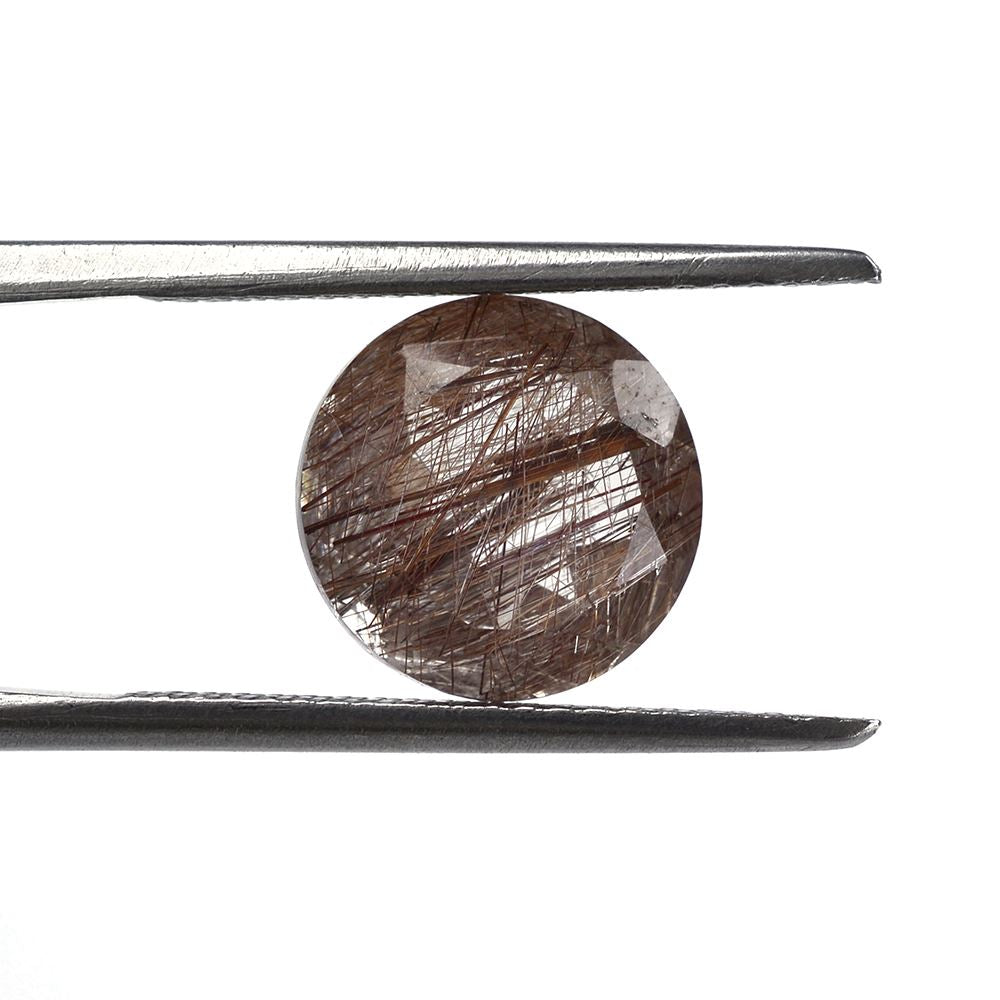 RED RUTILE QUARTZ CUT ROUND 10MM 3.65 Cts.
