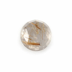 RED RUTILE QUARTZ ROSE CUT ROUND CAB 10MM 3.77 Cts.
