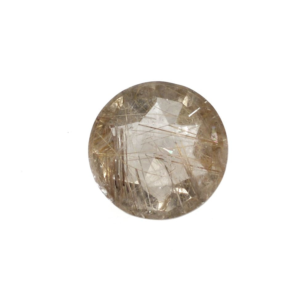 RED RUTILE QUARTZ ROSE CUT ROUND CAB 10MM 3.77 Cts.