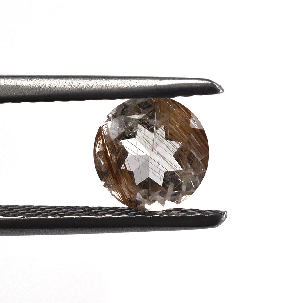 RED RUTILE QUARTZ CUT ROUND 6MM 0.74 Cts.