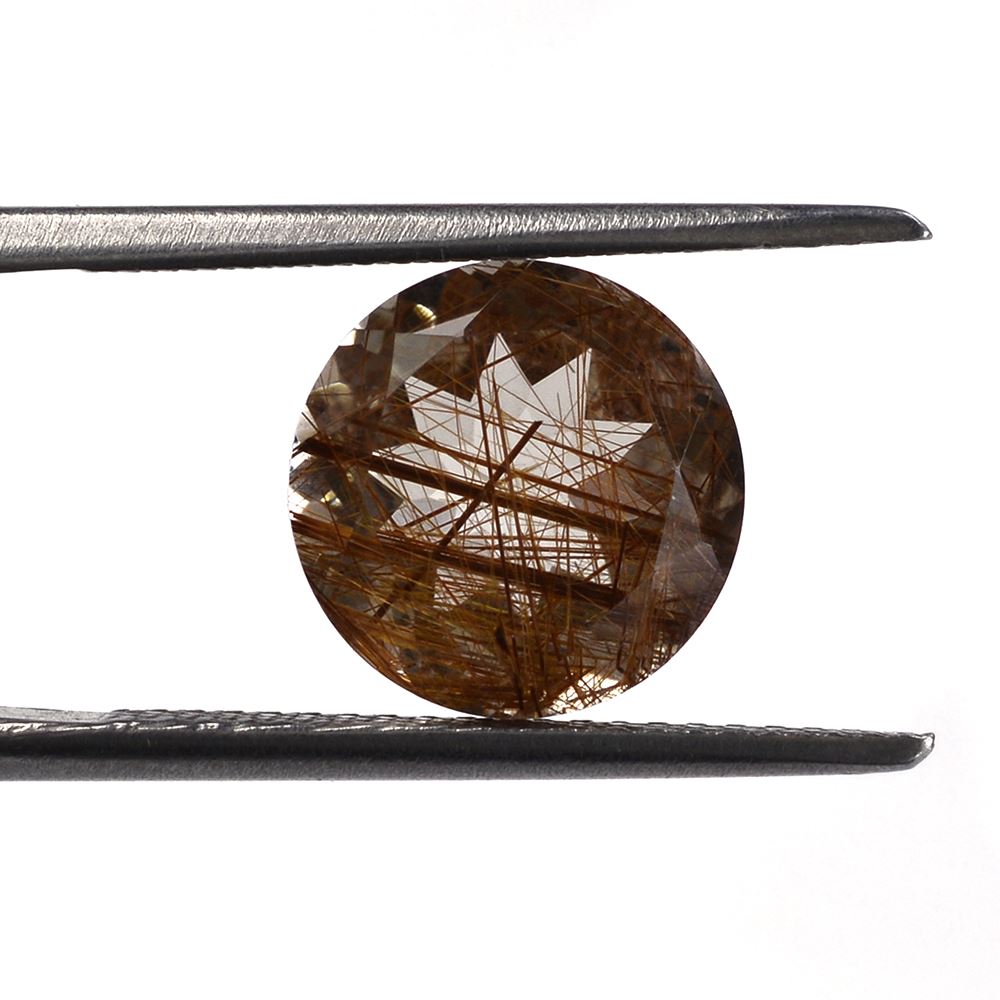 RED RUTILE QUARTZ CUT ROUND 10MM 3.53 Cts.