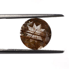 RED RUTILE QUARTZ CUT ROUND 10MM 3.53 Cts.