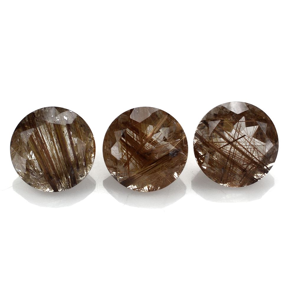 RED RUTILE QUARTZ CUT ROUND 10MM 3.53 Cts.