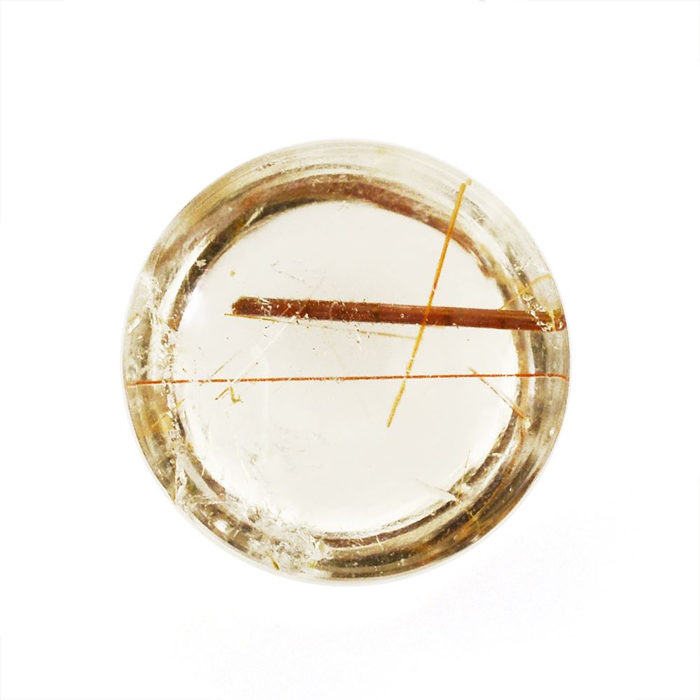RED RUTILE QUARTZ ROUND CAB 10MM 3.99 Cts.