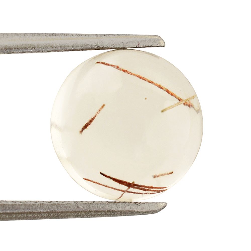 RED RUTILE QUARTZ ROUND CAB 10MM 3.99 Cts.
