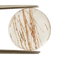 RED RUTILE QUARTZ ROUND CAB 14MM 10.88 Cts.