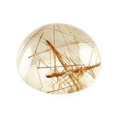 RED RUTILE QUARTZ ROUND CAB 12MM 6.89 Cts.