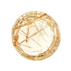 RED RUTILE QUARTZ ROUND CAB 12MM 6.89 Cts.