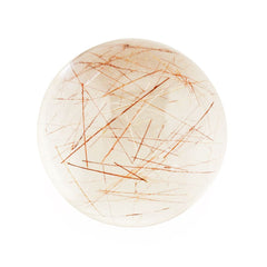 RED RUTILE QUARTZ ROUND CAB 12MM 6.83 Cts.