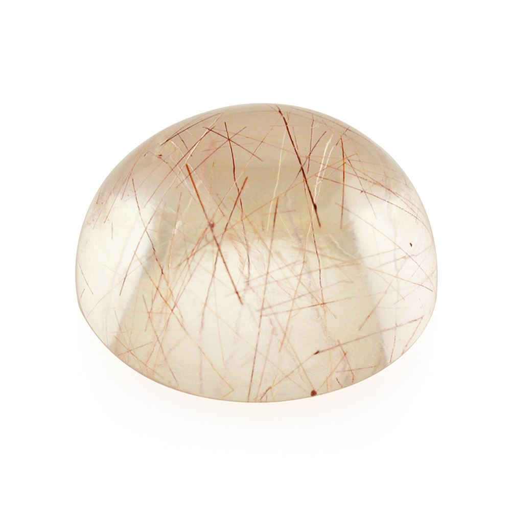 RED RUTILE QUARTZ ROUND CAB 12MM 6.83 Cts.
