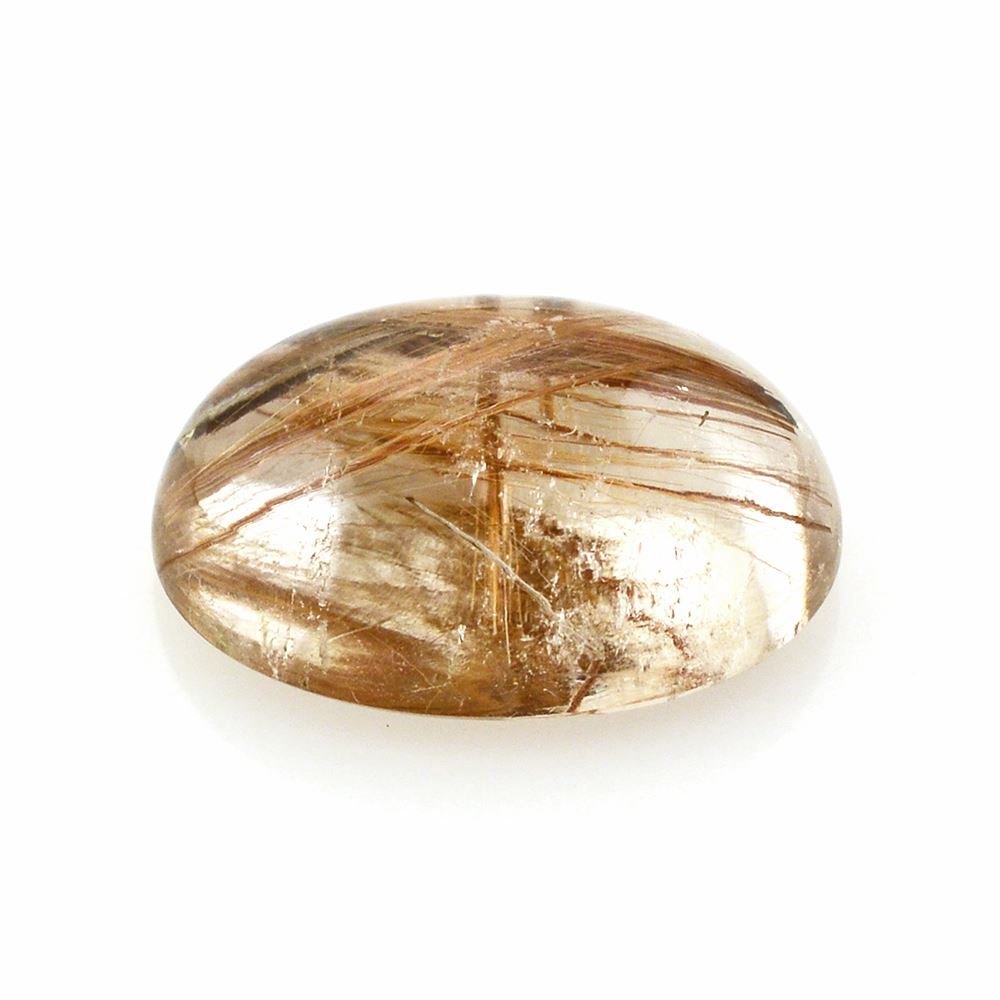RED RUTILE QUARTZ OVAL CAB 14X10MM 5.65 Cts.