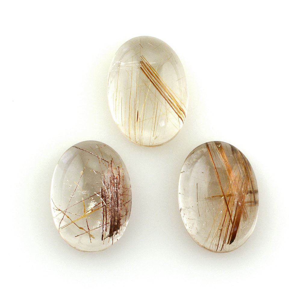 RED RUTILE QUARTZ OVAL CAB 14X10MM 5.65 Cts.