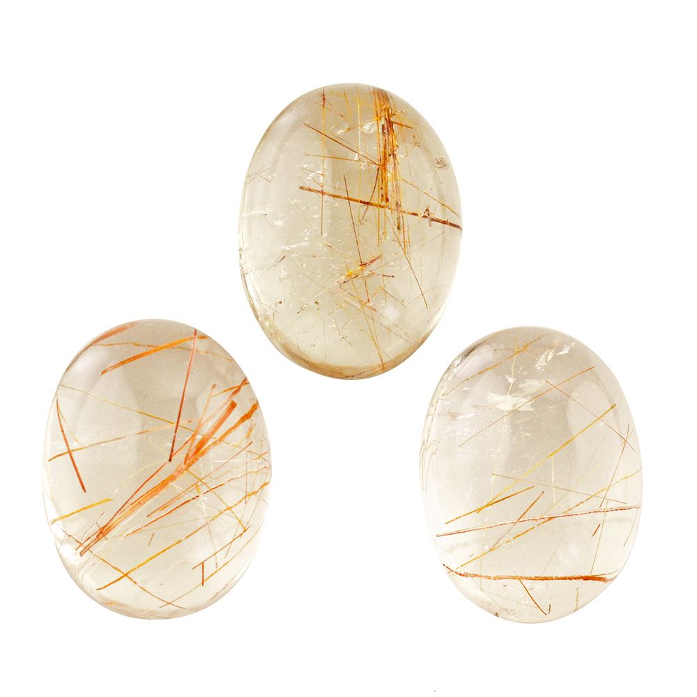 RED RUTILE QUARTZ OVAL CAB 16X12MM 9.52 Cts.