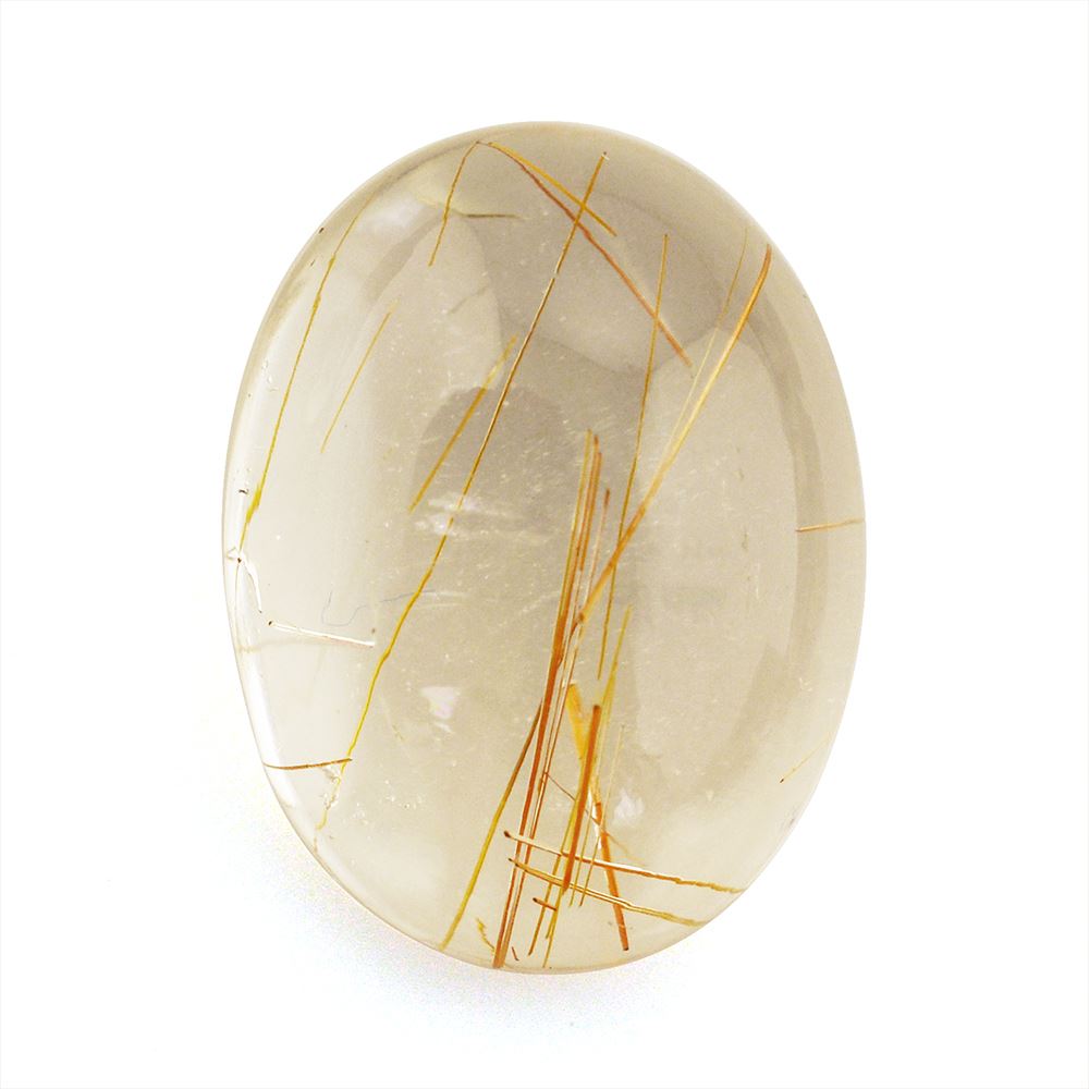 RED RUTILE QUARTZ OVAL CAB 16X12MM 9.35 Cts.