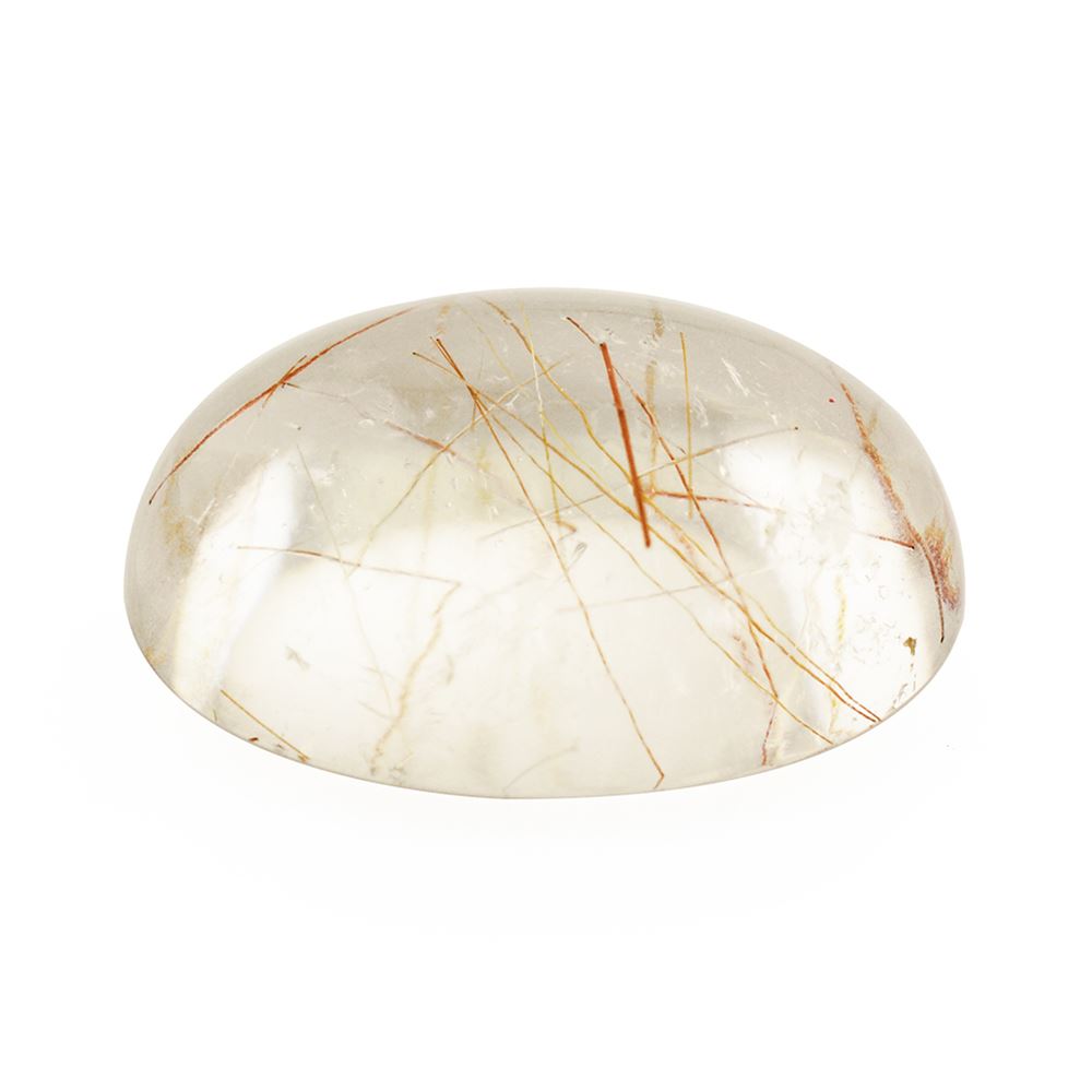 RED RUTILE QUARTZ OVAL CAB 16X12MM 9.35 Cts.