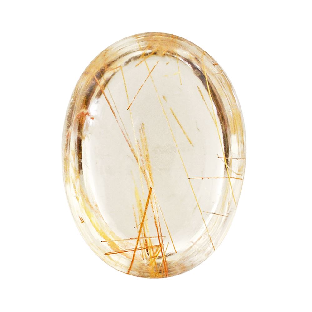RED RUTILE QUARTZ OVAL CAB 16X12MM 9.35 Cts.