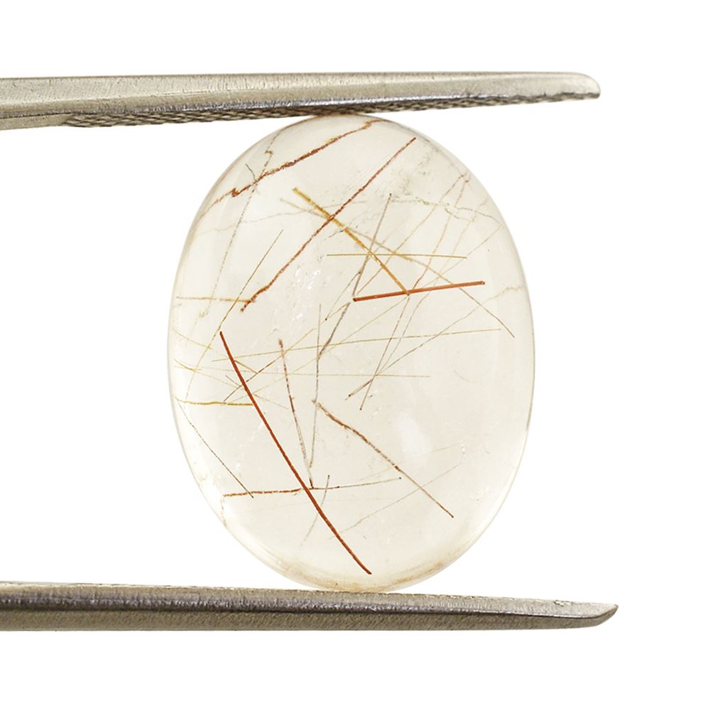 RED RUTILE QUARTZ OVAL CAB 16X12MM 9.35 Cts.
