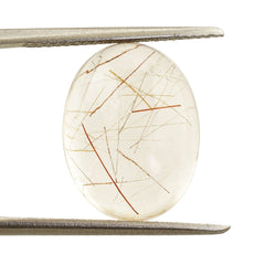 RED RUTILE QUARTZ OVAL CAB 16X12MM 9.35 Cts.