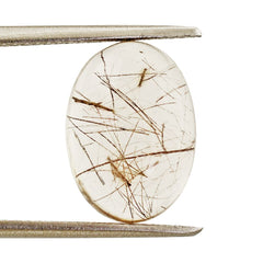 RED RUTILE QUARTZ OVAL CAB 14X10MM 5.63 Cts.