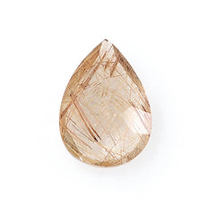 RED RUTILE QUARTZ CUT PEAR  7X5MM 0.63 Cts.