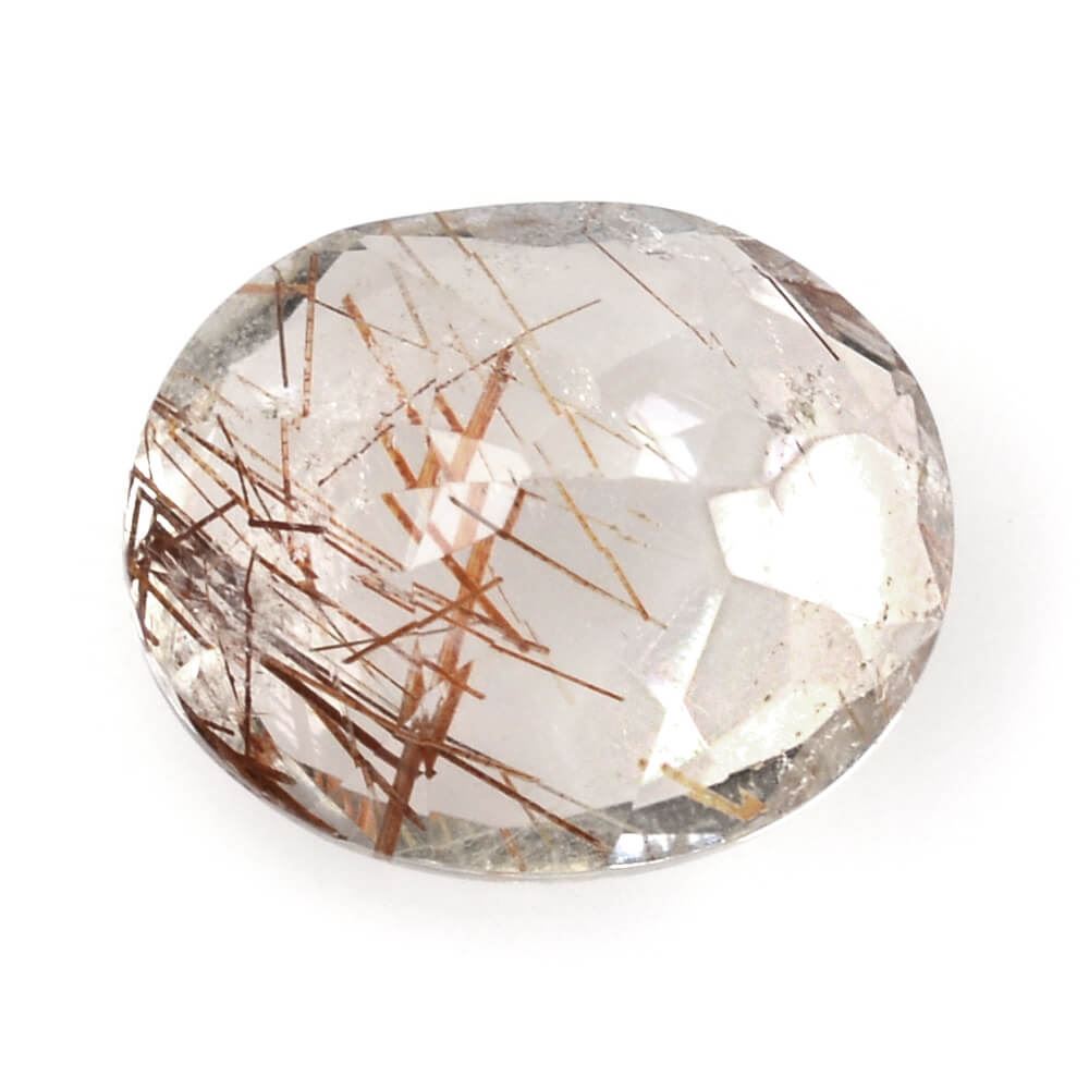 RED RUTILE QUARTZ CUT OVAL 12X10MM 4.63 Cts.